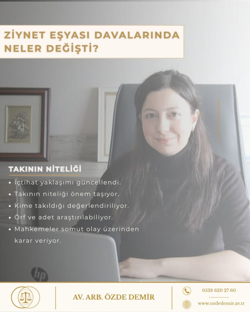 Ziynet Eşyası İadesi Davaları
